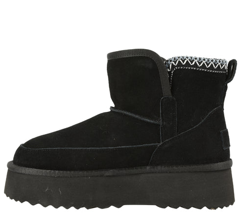 Ghete sport, dama, ANNA VIOTTI, D114-JRGB001, negru, piele intoarsa